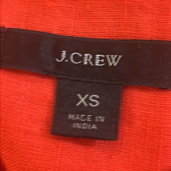 J.Crew 100% Linen Tunic Shirt in Brilliant Sunset - Picture 2 of 13